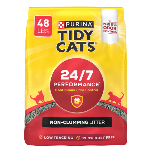 Purina  24/7 Performance Non-Clumping Cat Litter, Clean Linen Scent, 48 Lb Bag
