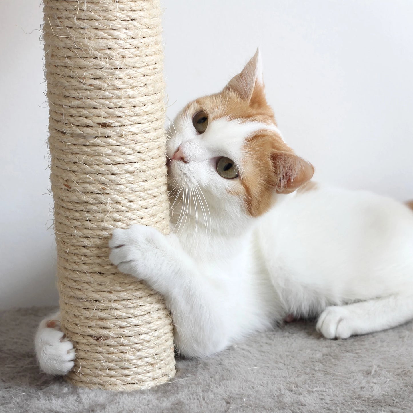 3-Tier Cat Tree with Napping Perches and Scratching Posts (Brown)