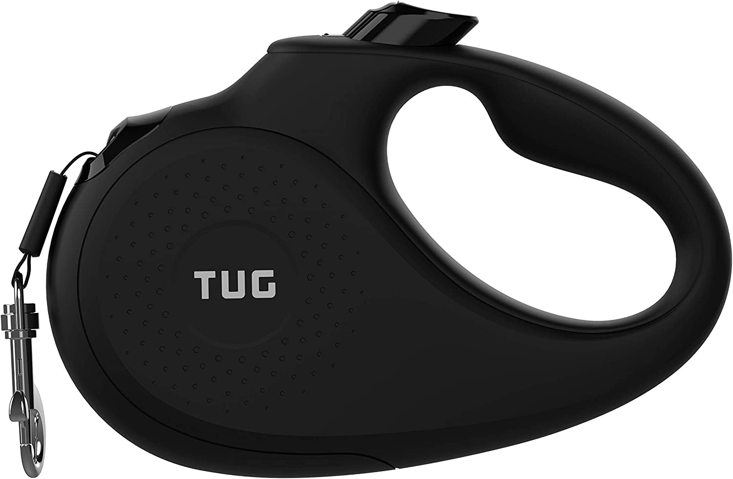 Monochrome Tiny 360° Tangle-Free Retractable Dog Leash | Cat Leash | 10 Ft Strong Nylon Tape (Tiny, Black)
