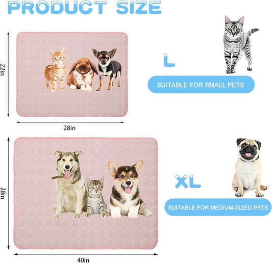 Dog Cooling Mat Large Cool Pad Summer Pet Bed for Dogs Cats Kennel Pad Breathable Self Coolings Blanket Crate Sleep Machine Washable