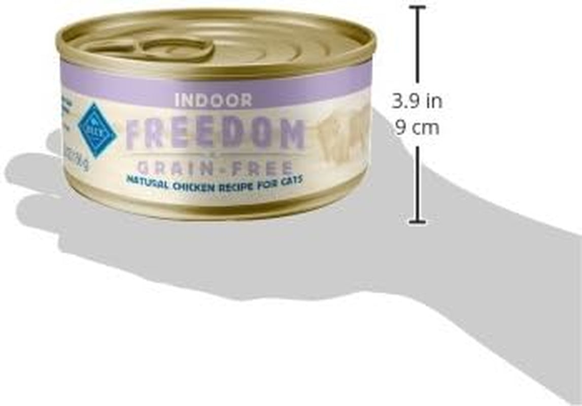 Freedom Grain-Free Adult Wet Cat Food, Complete & Balanced Nutrition for Indoor Cats, Made with Natural Ingredients, Chicken Recipe, 5.5-Oz. Cans (24 Count)
