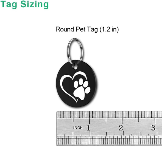 Stainless Steel QR Code Dog Tags - Scan QR for Instant Pet Location Alert Email