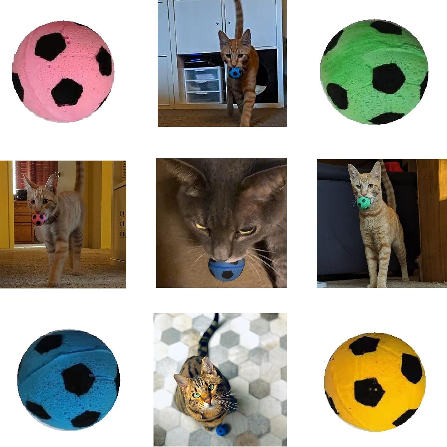 Foam Soccer Balls Cat Toys (Balls Cat Toys (12Pcs))