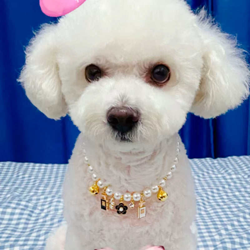 Luxury Pet Jewelry for Dogs Lover Black Cat Puppies Small Animal Chihuahua Bichon Yorkshire Wedding Party Necklace Accessories
