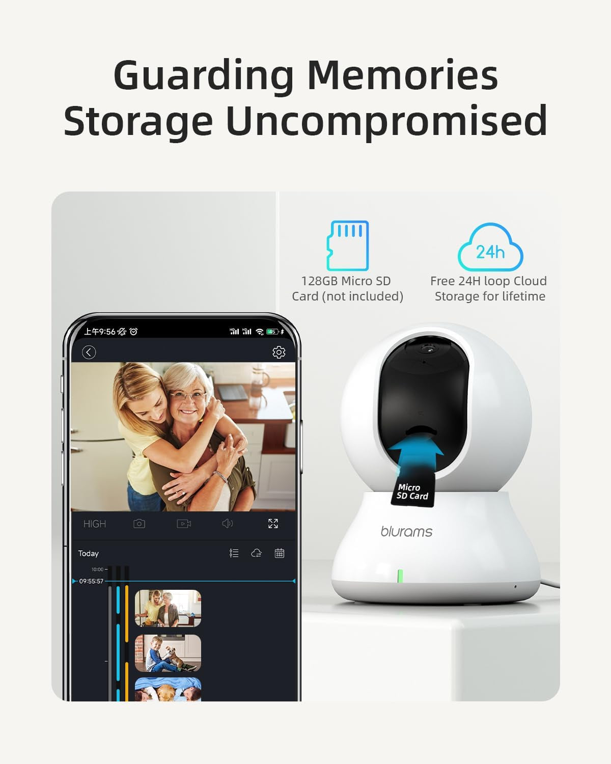 Indoor Security Camera, 5Ghz/2.4Ghz Dual-Band, 2K PZT Pet Camera with Phone App, 360° Cameras for Home Security, 2-Way Audio, Motion Tracking, Night Vision, Siren, Cloud&Sd