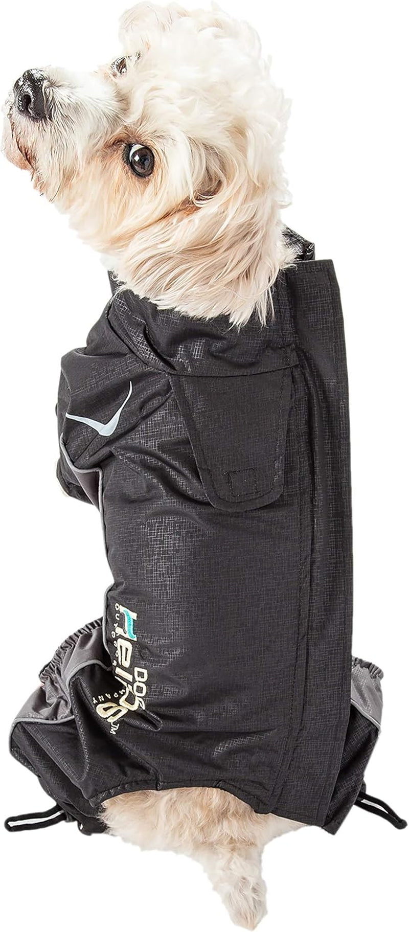 DOGHELIOS 'Blizzard' Full-Bodied Comfort-Fitted Adjustable and 3M Reflective Winter Insulated Pet Dog Coat Jacket W/ Blackshark Technology, X-Large, Black