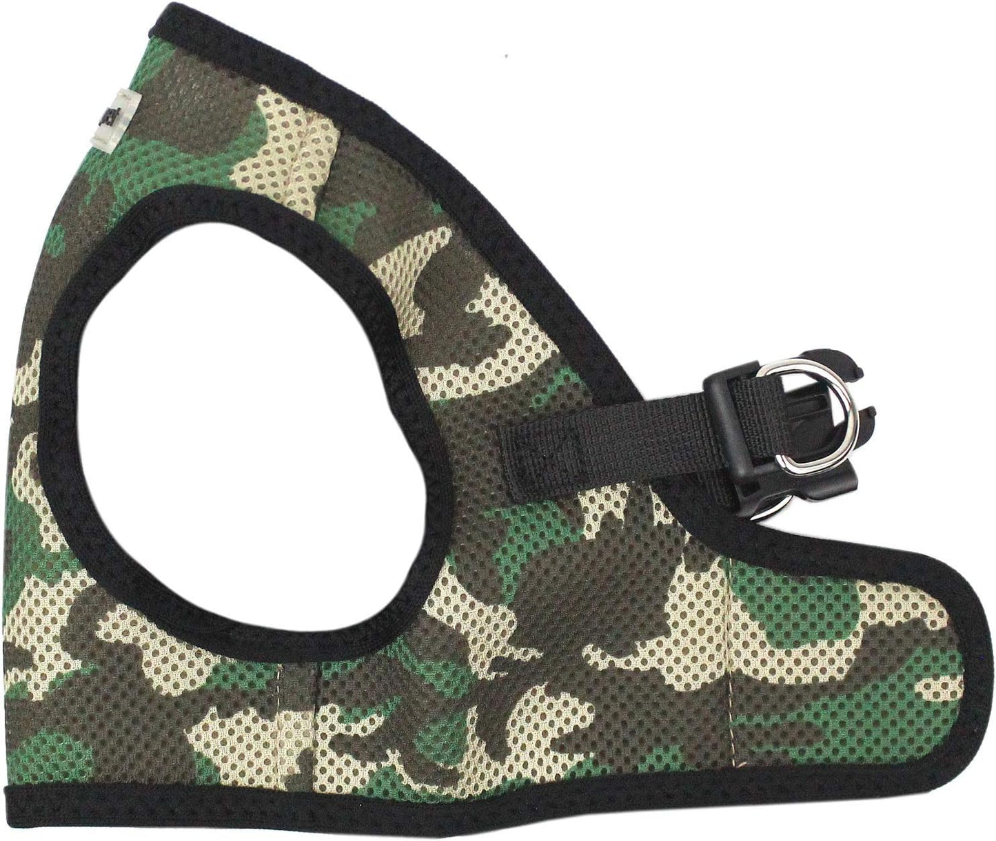 Step in Dog Harness - Adjustable Freedom Harness - Green Camo Dog Vest Harness - 100% Mesh Fabric Cooling Dog Harness - Idle for Outdoor Adventures - Dog Harness Small Sized Dog - S