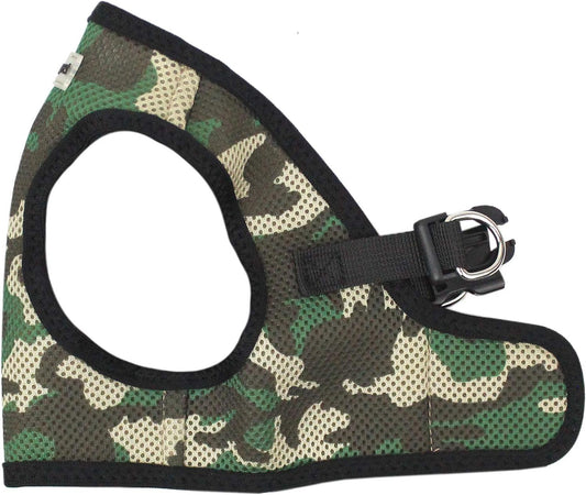 Step in Dog Harness - Adjustable Freedom Harness - Green Camo Dog Vest Harness - 100% Mesh Fabric Cooling Dog Harness - Idle for Outdoor Adventures - Dog Harness Small Sized Dog - S