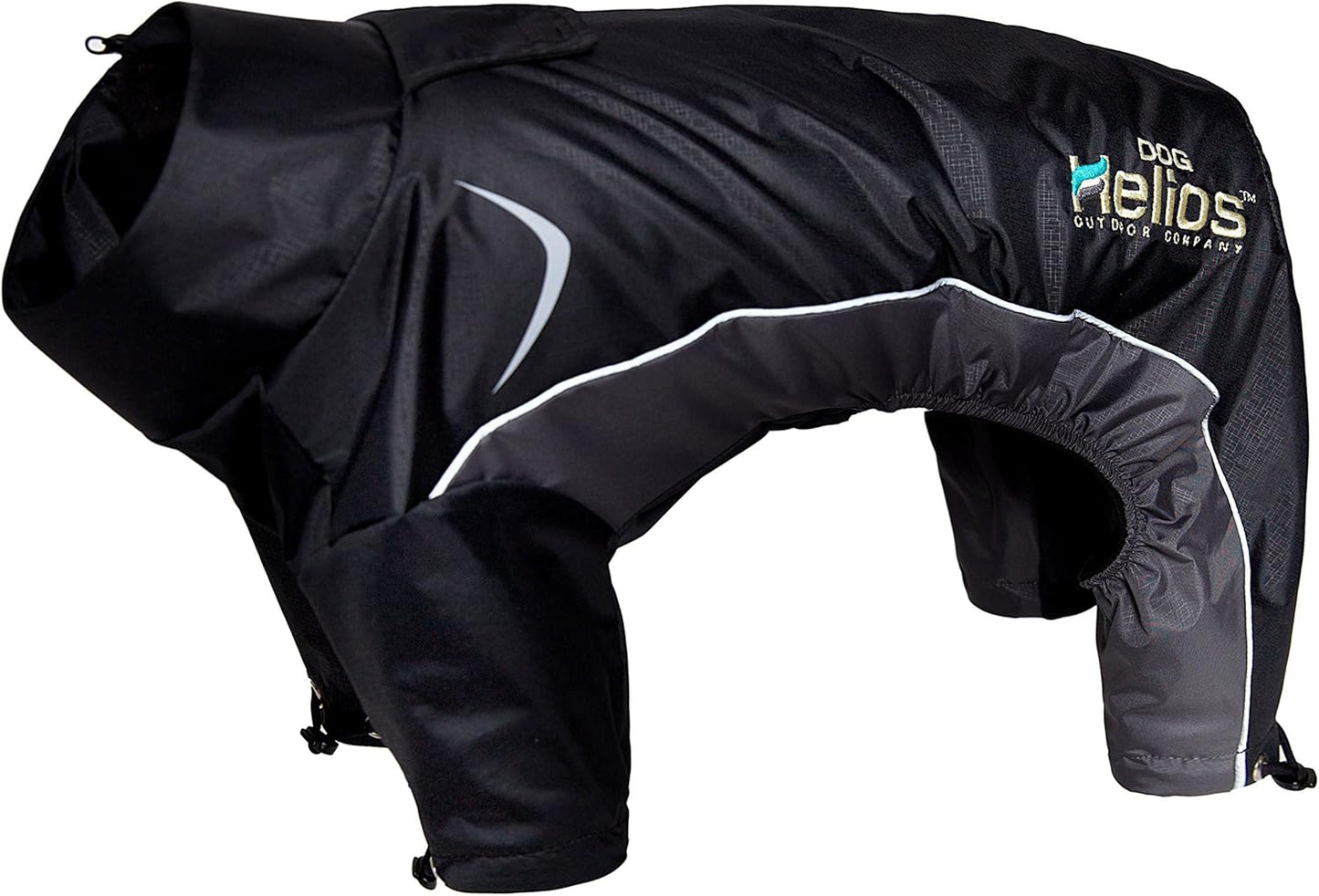 DOGHELIOS 'Blizzard' Full-Bodied Comfort-Fitted Adjustable and 3M Reflective Winter Insulated Pet Dog Coat Jacket W/ Blackshark Technology, X-Large, Black