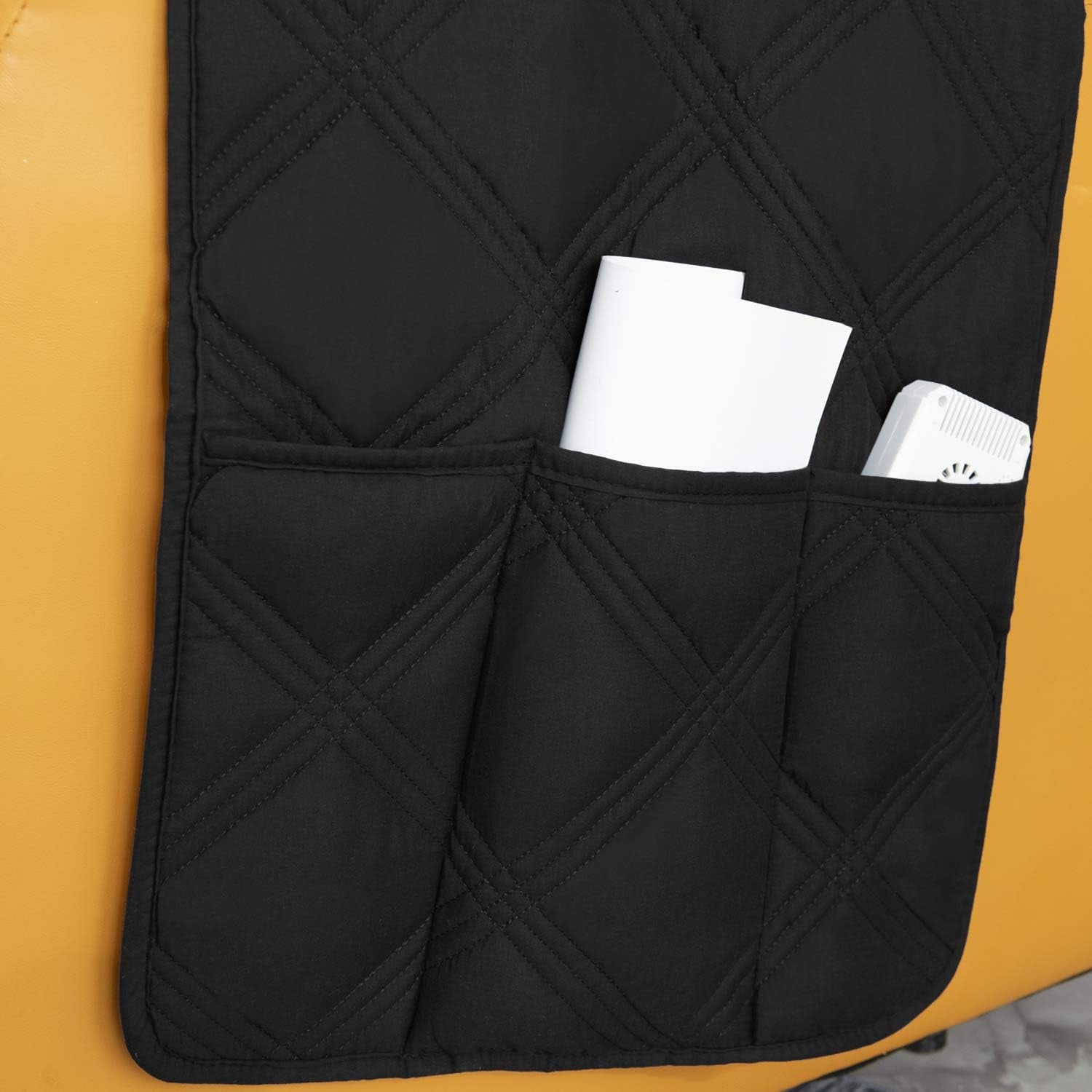 Recliner Chair Covers Waterproof with Non-Slip Furniture Protector Sofa Slipcover for Children, Sofa Covers for Dogs (Black, 23'')