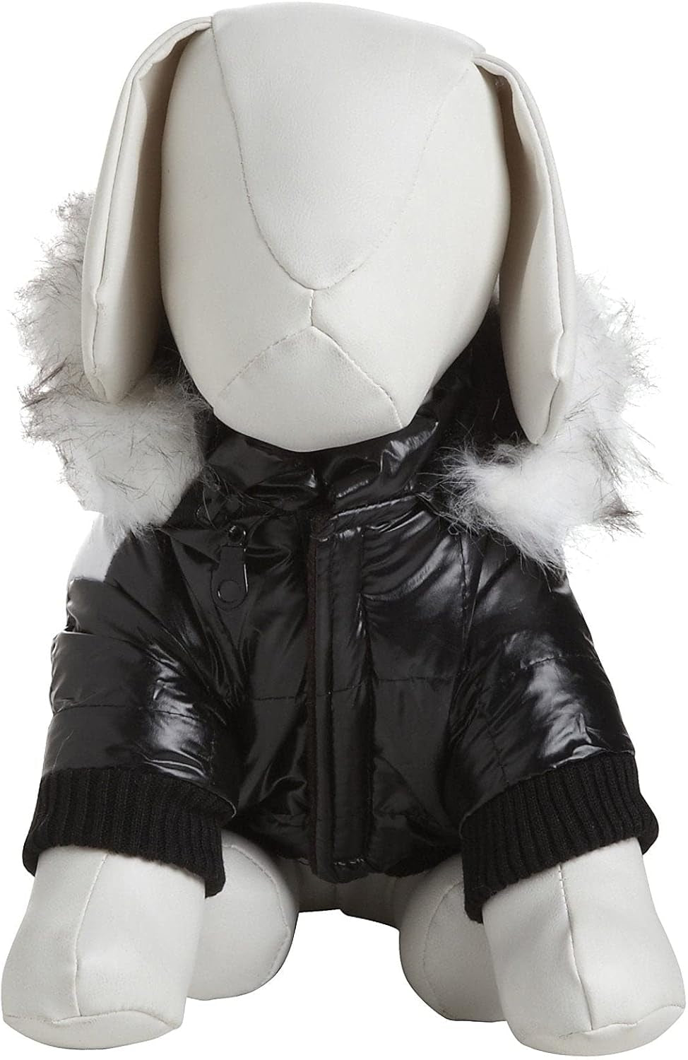 ® Stripe Patterned Plush Fashion 3M Thinsulate Insulated Winter Dog Coat Jacket Parka with Removable Hood