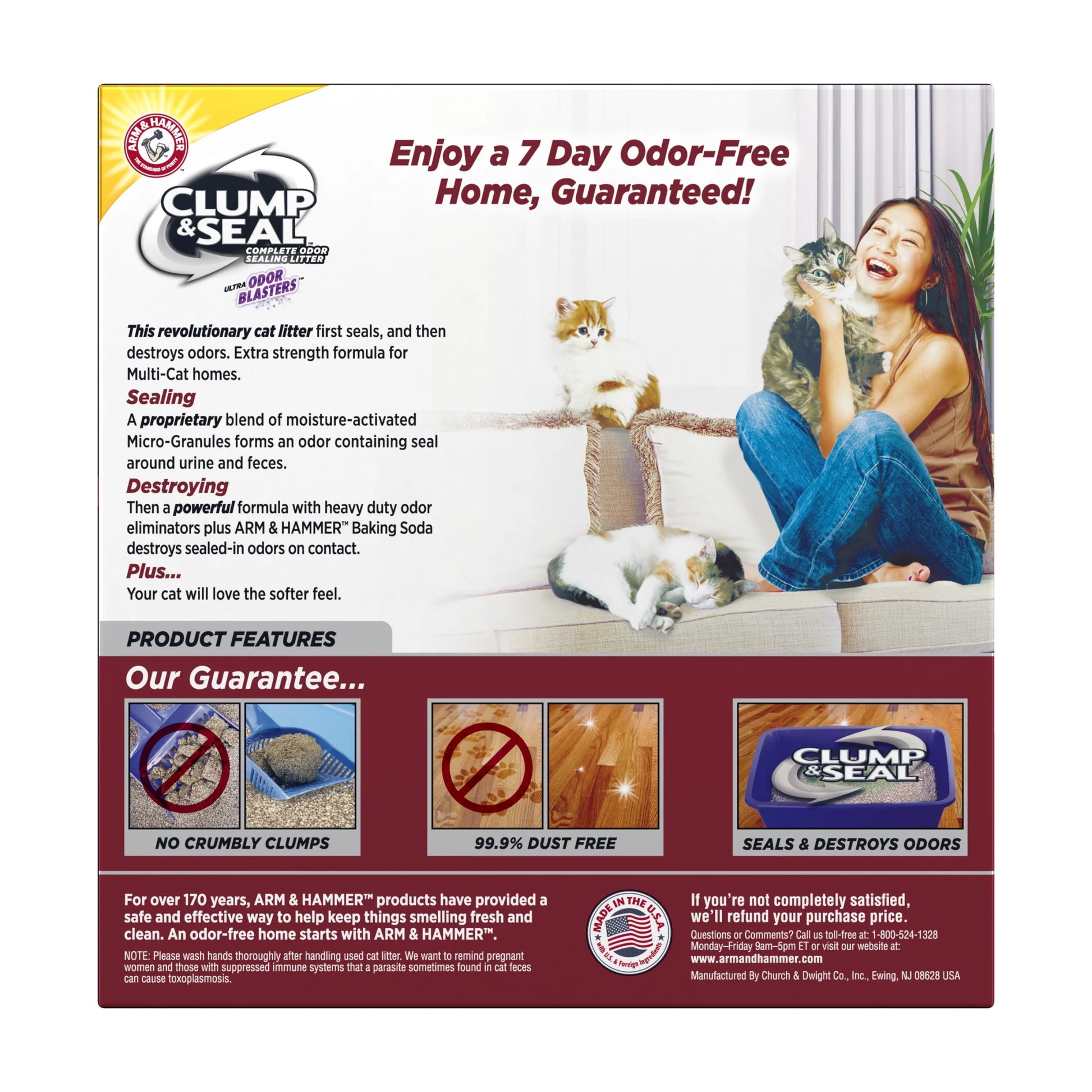 Clump & Seal Multi-Cat Complete Odor Sealing Clumping Cat Litter, 14 Lb