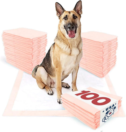 USA plus Puppy Pads, Jumbo 36X36 Inch, 100 Count Bulk Pack - Premium Puppy Pee Pads for Dogs, Tear Resistant, Super Absorbent Polymer Gel Core, 5-Layer Design