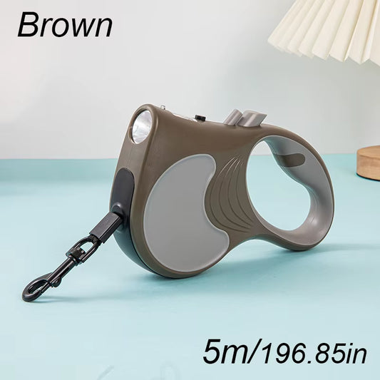 5M Dog Leash for Small Dogs Cat with Lights for Small Medium Large Dogs Cats Automatic Retractable Durable Pet Supplies