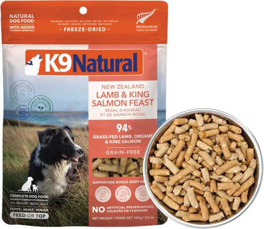 - Grain Free Freeze Dried Dog Food Topper - Lamb & Salmon, 3.5Oz