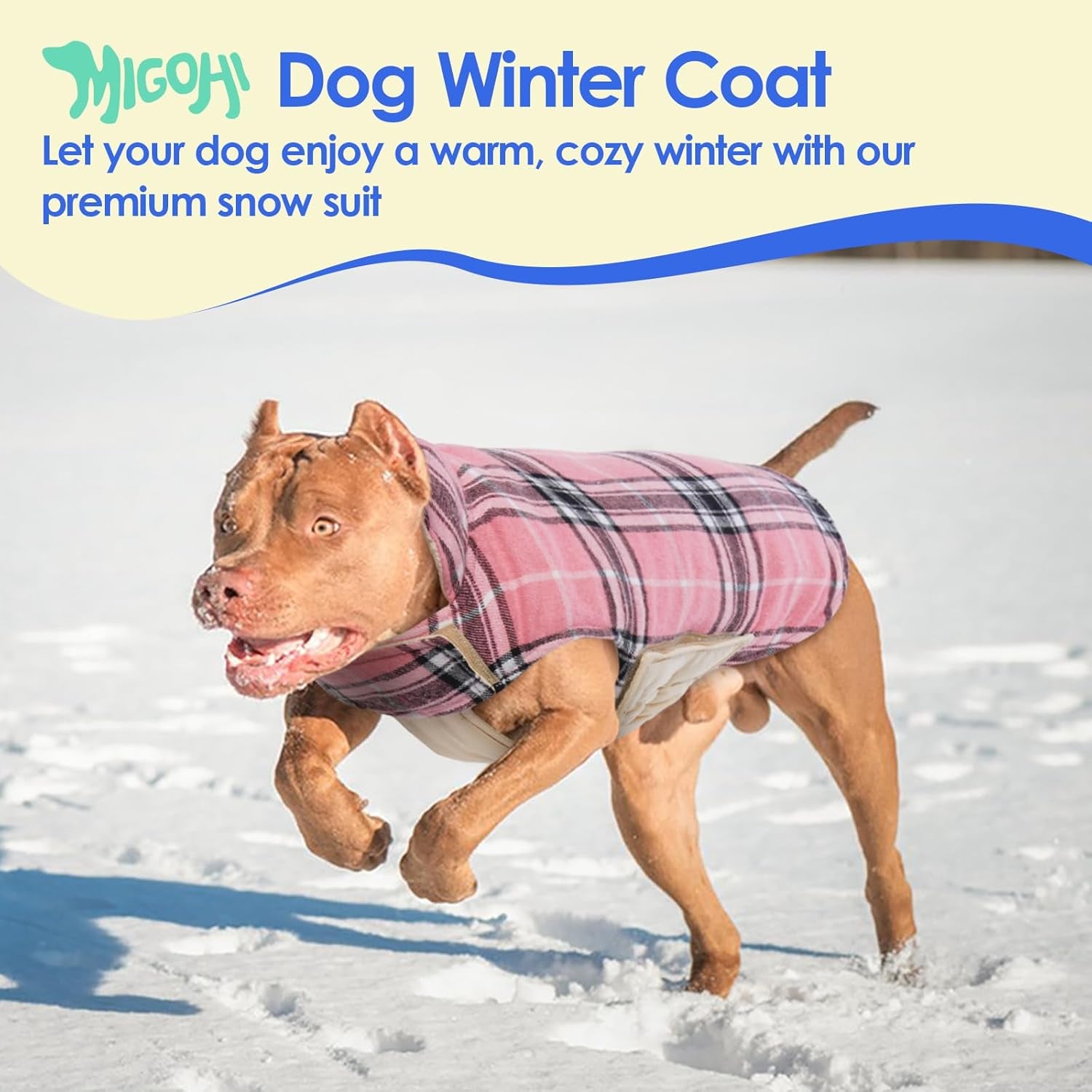 Dog Jackets for Winter, Reversible, Windproof, Waterproof, Warm Dog Coat - British Style Plaid Dogs Winter Vest, Pink, 3XL