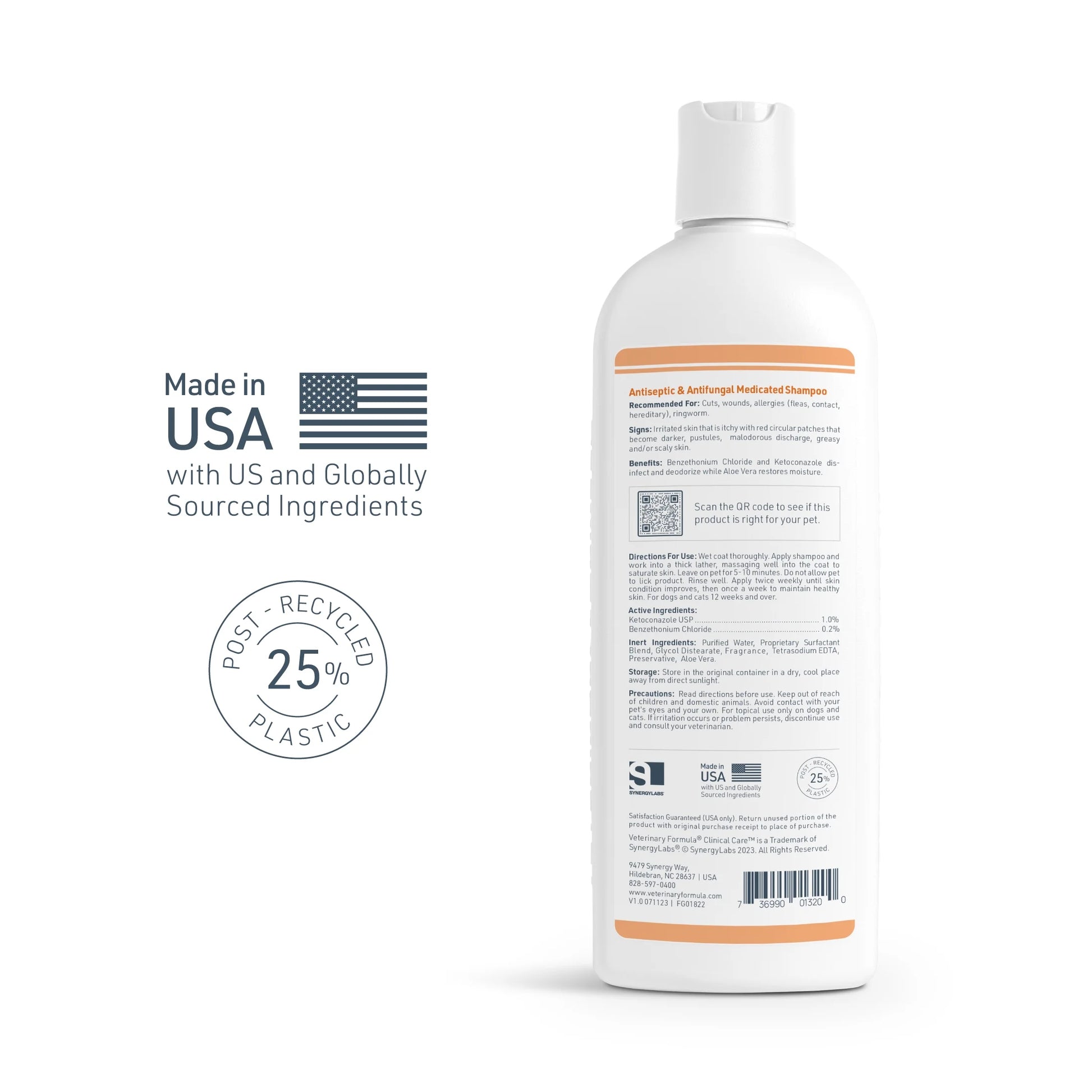 Clinical Care Antiseptic and Antifungal Medicated Shampoo for Dogs & Cats, 16Oz