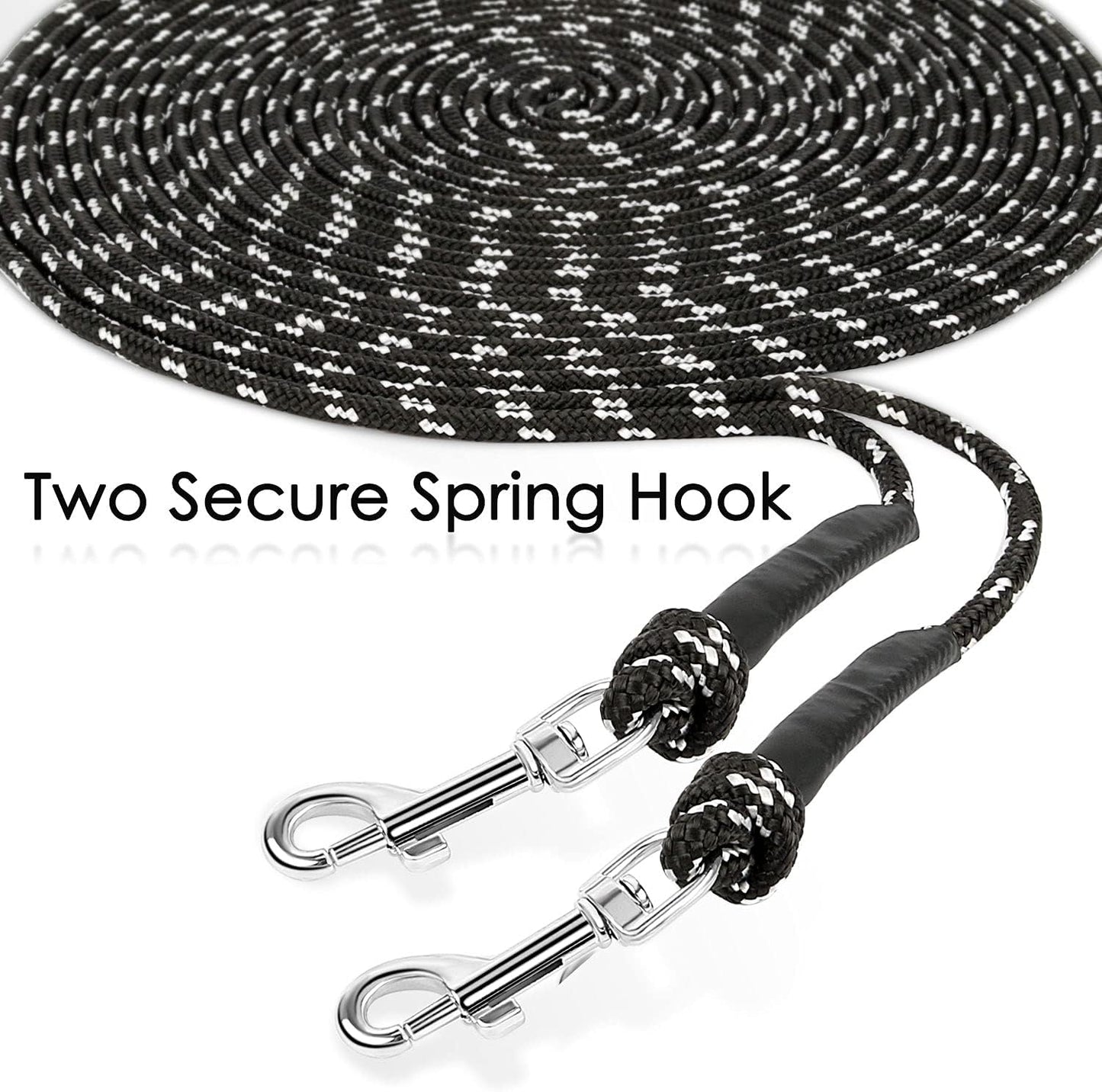 Reflective Cat Long Leash - 15 FT Escape Proof Walking Leads Yard Long Lead Durable Safe Personalized Extender Leash Traning Play Outdoor for Kitten, Puppy, Rabbit and Small Animals