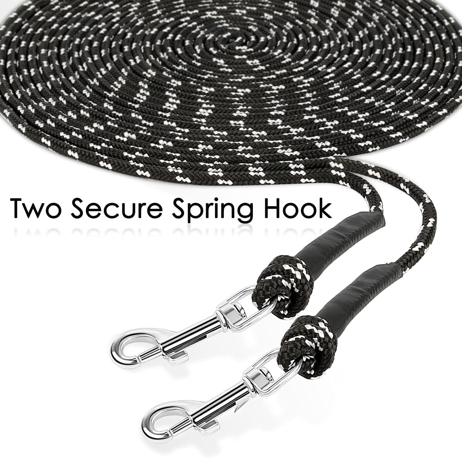 Reflective Cat Long Leash - 15 FT Escape Proof Walking Leads Yard Long Lead Durable Safe Personalized Extender Leash Traning Play Outdoor for Kitten, Puppy, Rabbit and Small Animals