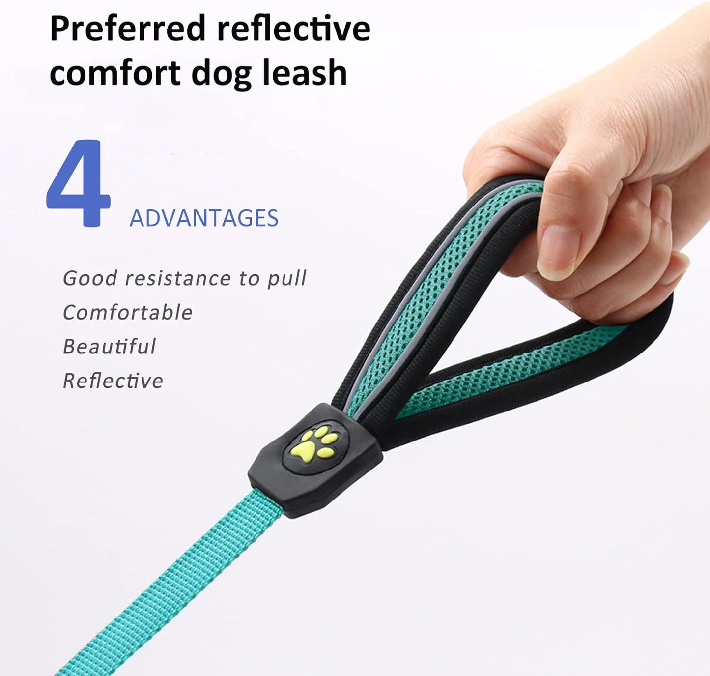 Small Dog Harness and Cat Harness, Step-In Puppy Harness with Dog Leash Set, No Pull Adjustable Reflective Soft Mesh Pet Outdoor Walking Vest Harness, S, Lake Blue