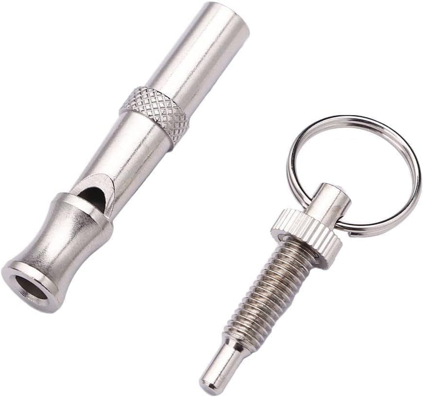 1Pc Silver Adjustable Ultrasonic Dog Whistle,Portable Whistle Pet Whistle Supersonic Whistle Dog Whistles for Pet Training，Training and Behavior Aids,Dog Whistle Training,Dog Whistles