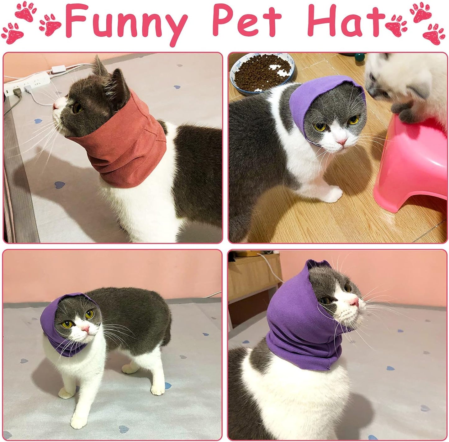 3 Pcs Dog Quiet Ear Cover No Shake Head Wrap Dog Calming Hood Ear Headband Muffs Head Wraps for Noise Reduction Earmuff Winter Scarf