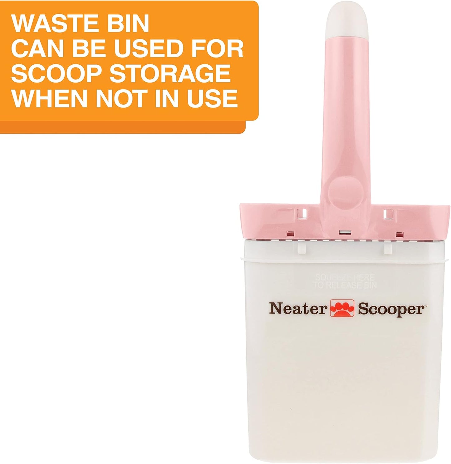 Neater Scooper Standard Cat Litter Scoop, 195 Refill Bags – Mess-Free Cat Litter Scooper with Bag, Spill-Proof Kitty Box Sifter, Bin Doubles as Scoop Holder, for Single-Cat Household