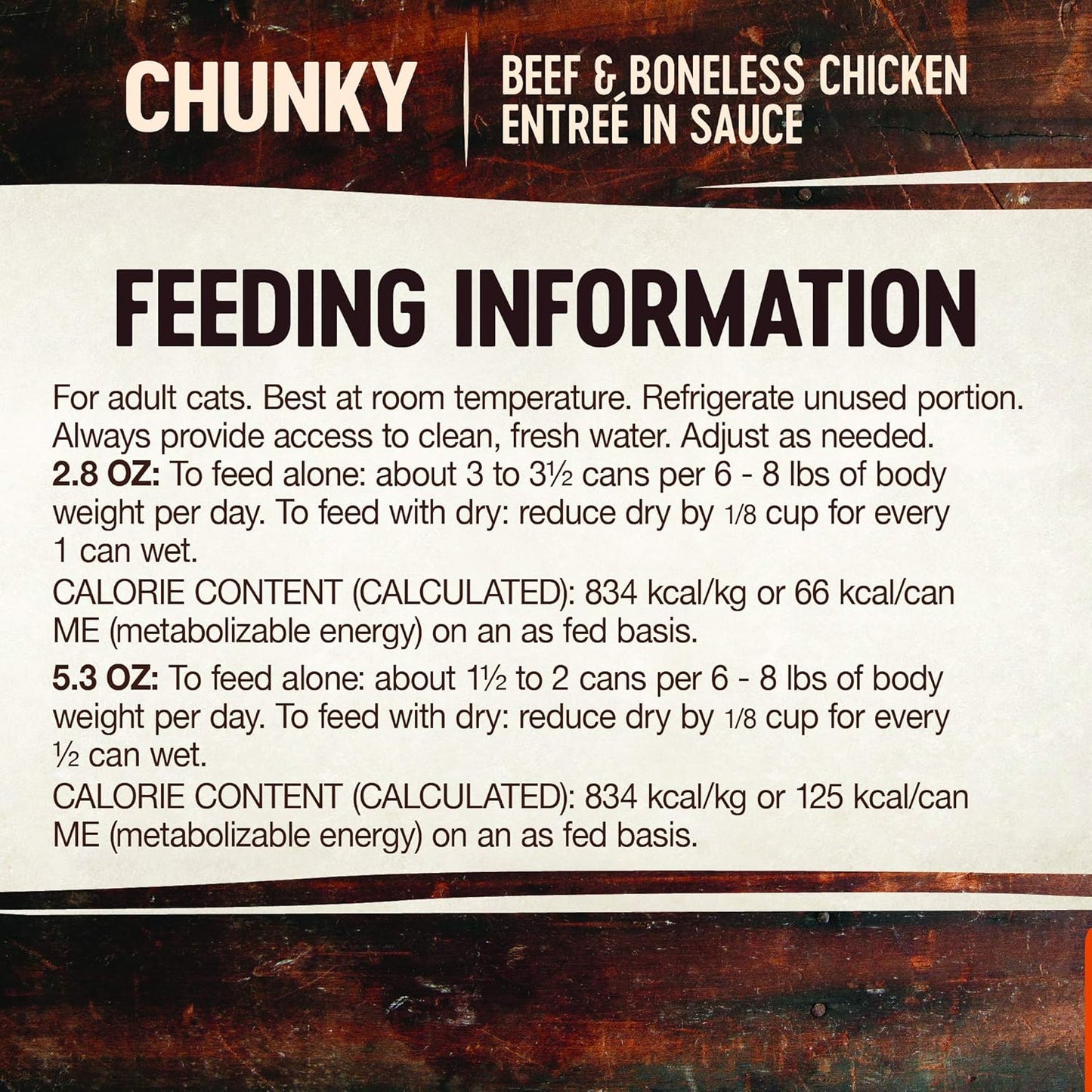 CORE Signature Selects Chunky Adult Wet Cat Food, Natural, Protein-Rich, Grain Free, 5.3 Ounce, 12 Pack (Beef & Chicken)