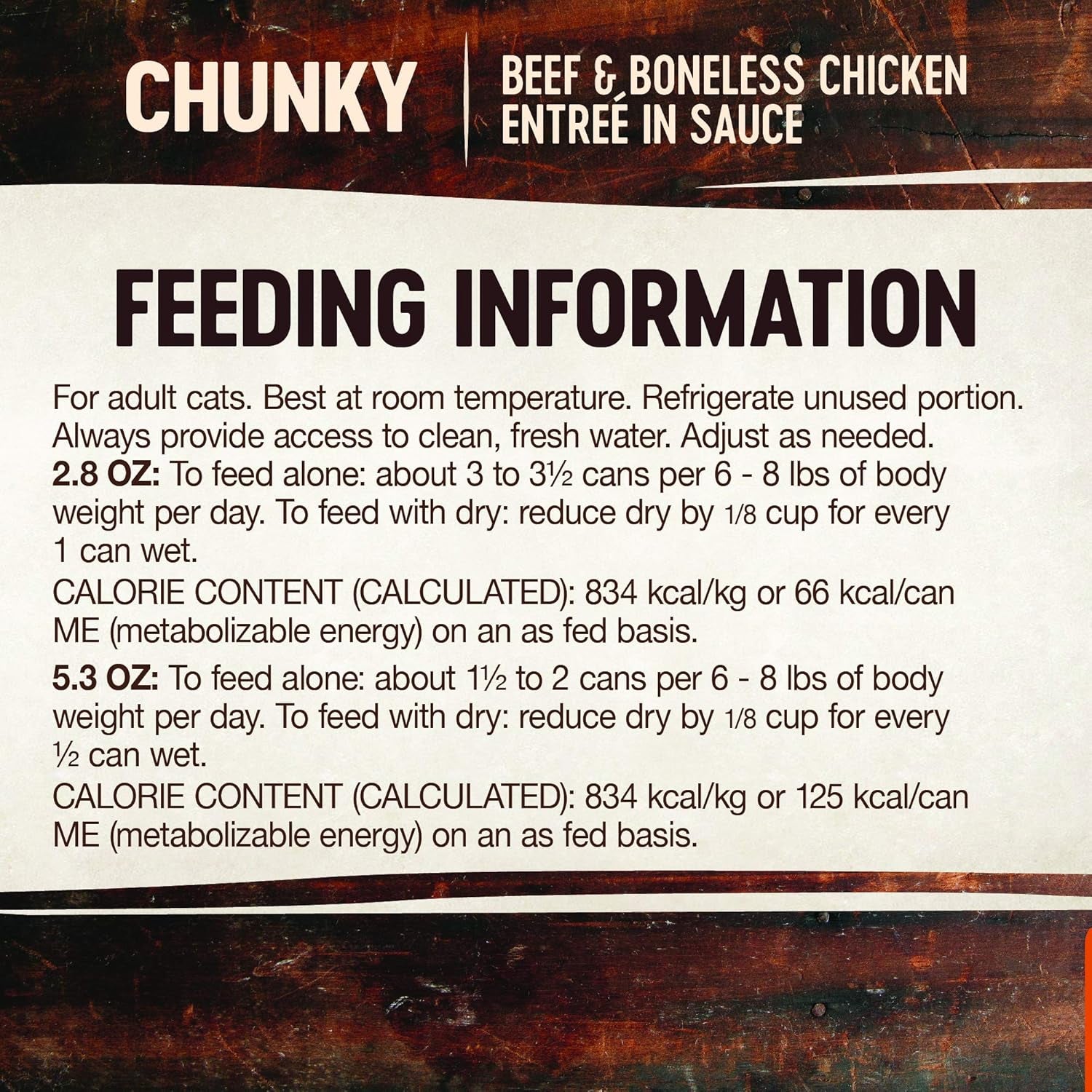 CORE Signature Selects Chunky Adult Wet Cat Food, Natural, Protein-Rich, Grain Free, 5.3 Ounce, 12 Pack (Beef & Chicken)