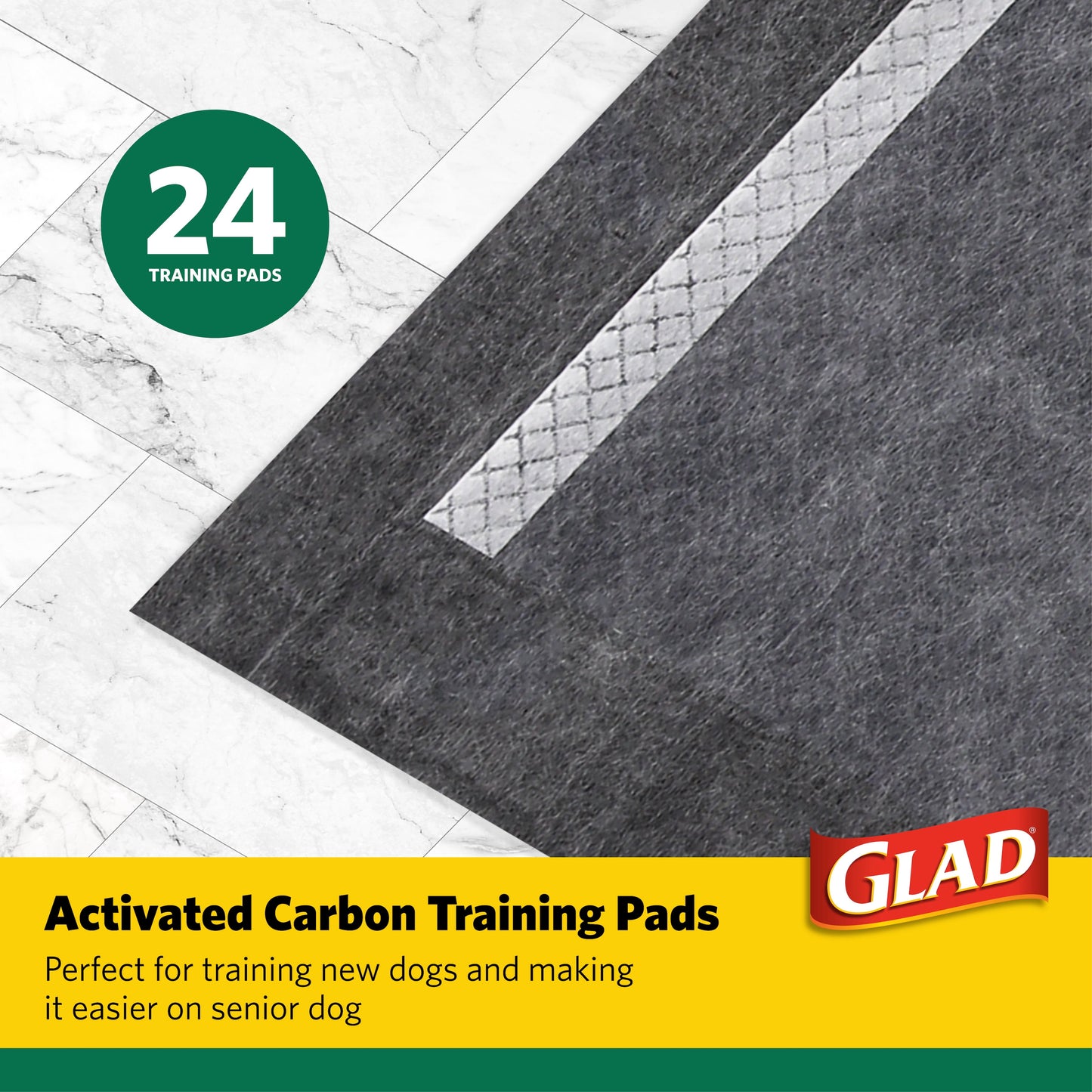 (4 Pack)  Giant Size Activated Charcoal Leak-Resistant Training Pads for Dogs, 30X36, 24 Count