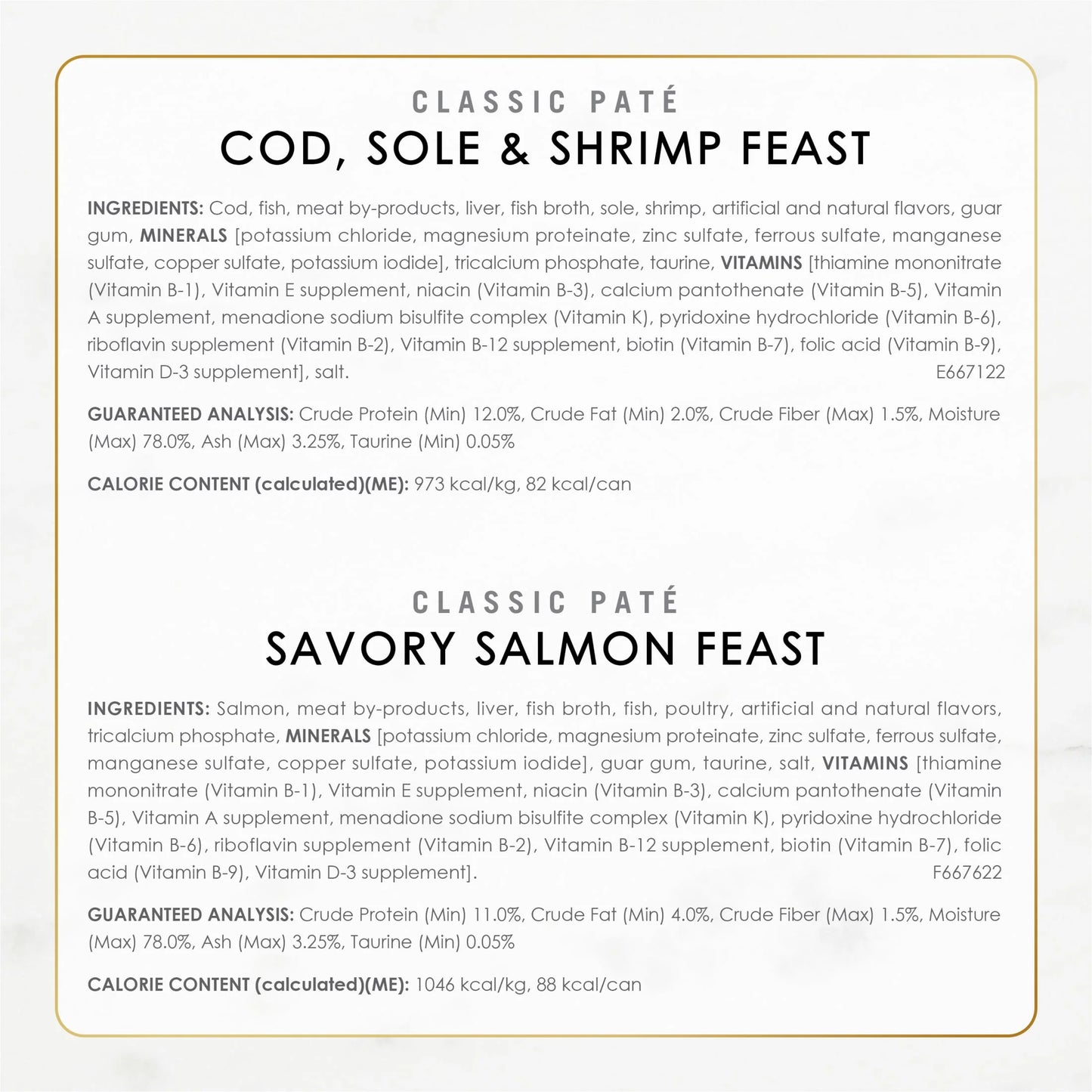 (2 Pack)   Seafood Classic Pate Collection Grain Free Wet Cat Food Pate Variety Pack, 3 Oz Cans (12 Pack)
