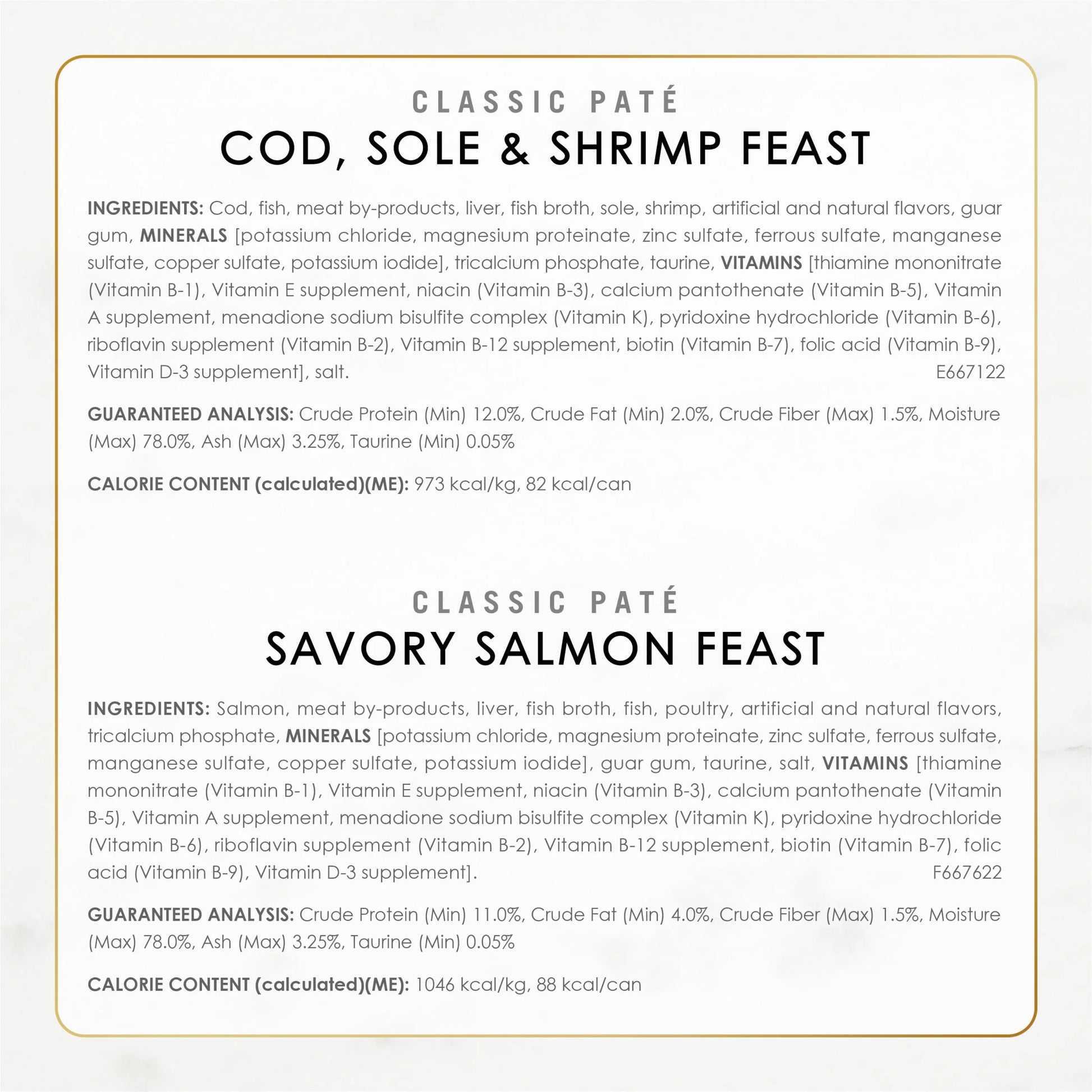 (2 Pack)   Seafood Classic Pate Collection Grain Free Wet Cat Food Pate Variety Pack, 3 Oz Cans (12 Pack)