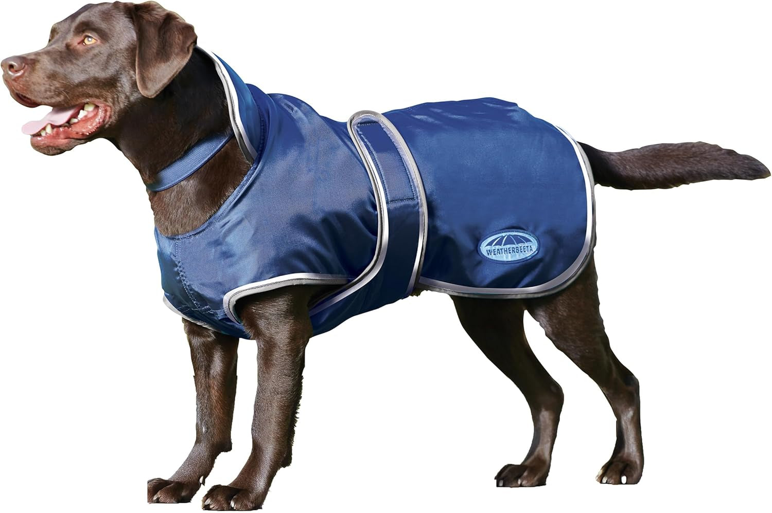 Comfitec Windbreaker 420D Deluxe Dog Coat, Navy/Grey, 30"