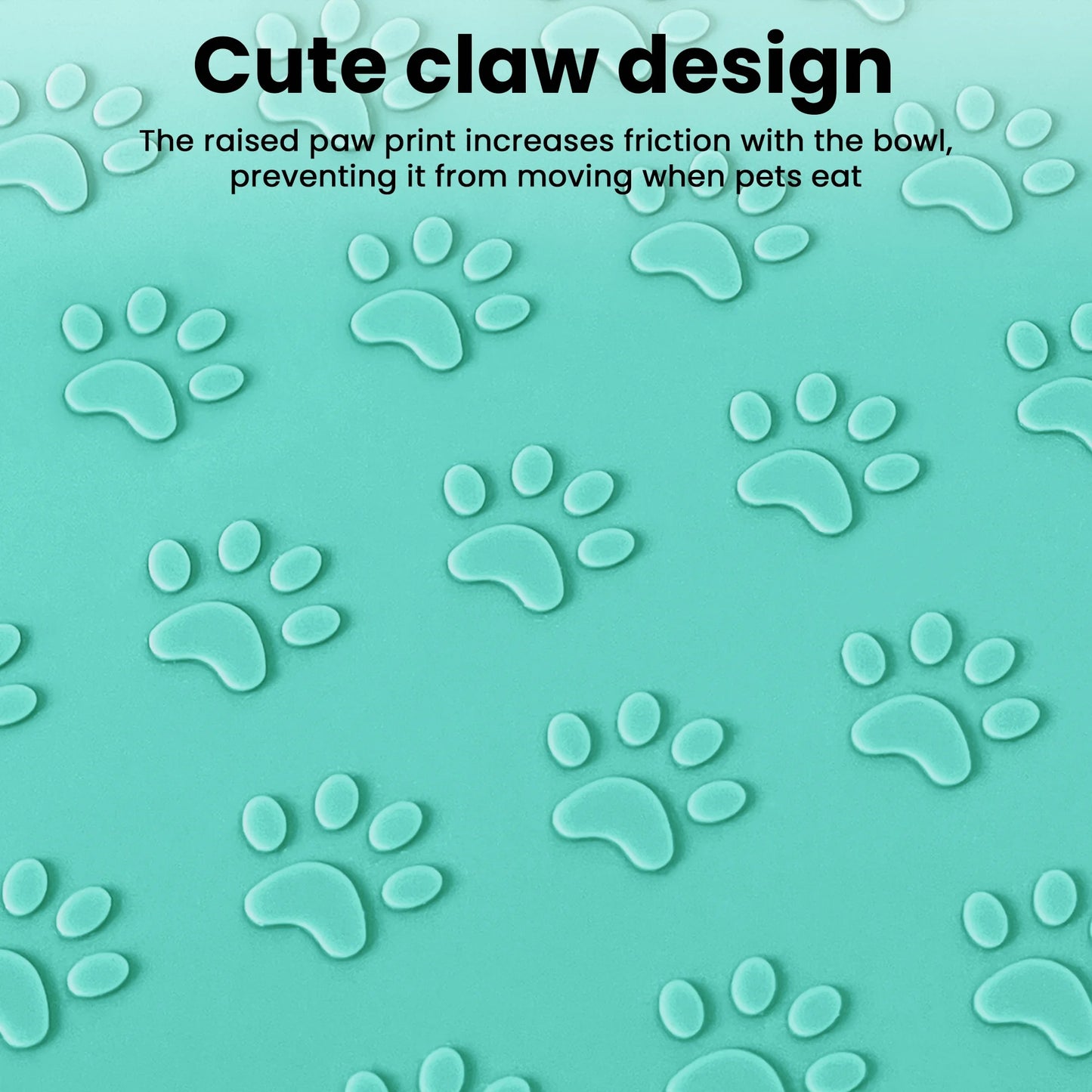 Silicone Dog Food Mat, Pet Placemat for Prevent Feeding Spills, Waterproof Dog Bowl Mats for Food and Water, Cat Food Mat for Pet Feeder, Green