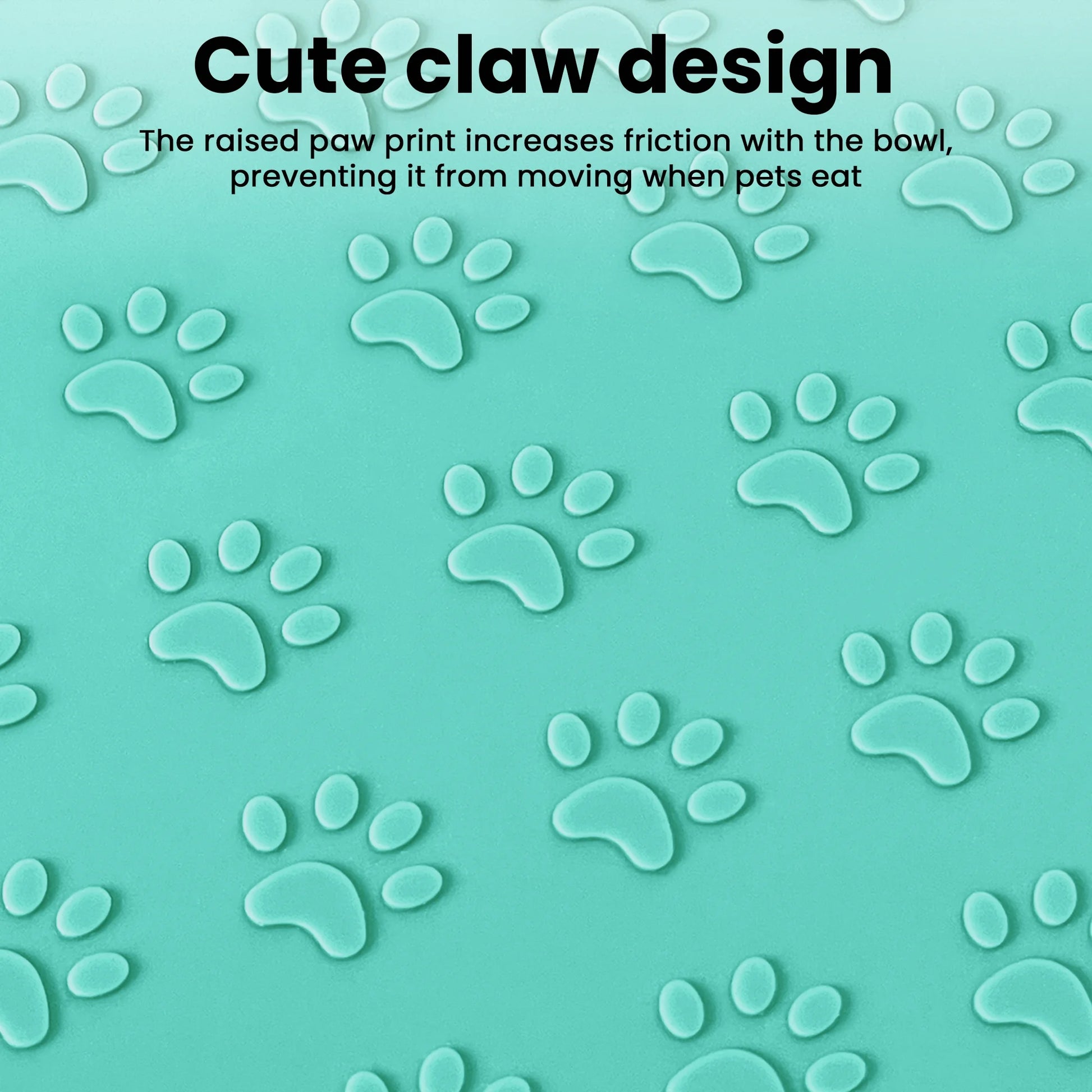 Silicone Dog Food Mat, Pet Placemat for Prevent Feeding Spills, Waterproof Dog Bowl Mats for Food and Water, Cat Food Mat for Pet Feeder, Green