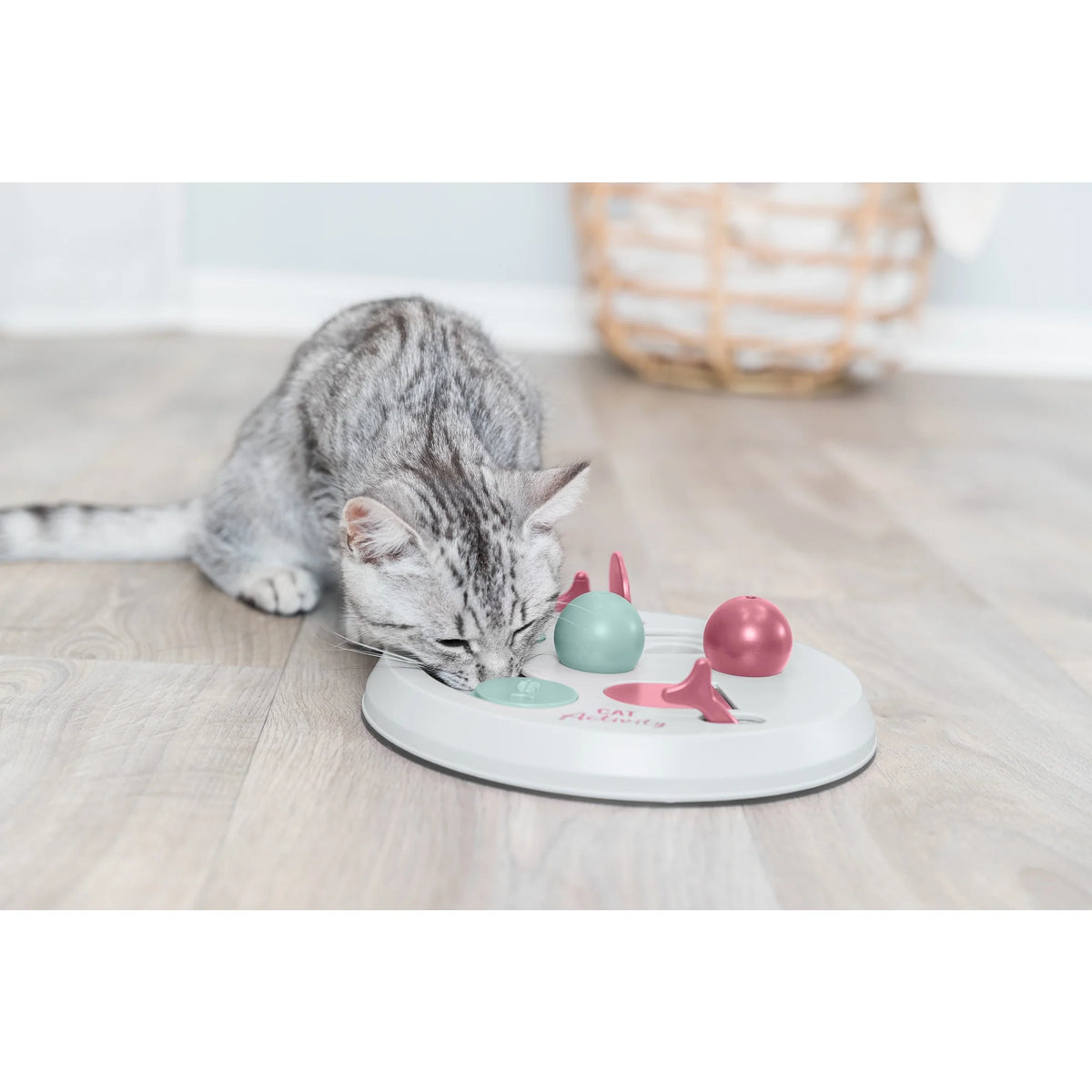 Flip Board Strategy Game for Cats, Puzzle Toy, Treat Dispenser, Interactive Play, Red