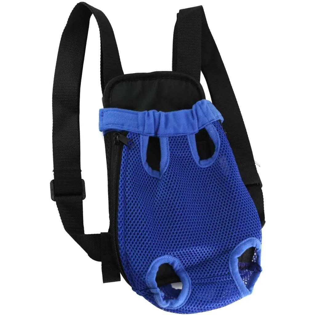 Pet Carrier Backpack Front Pack, Dog Cat Carrier Travel Bag Adjustable Straps Legs Out for Small Medium Pets (L, Black)