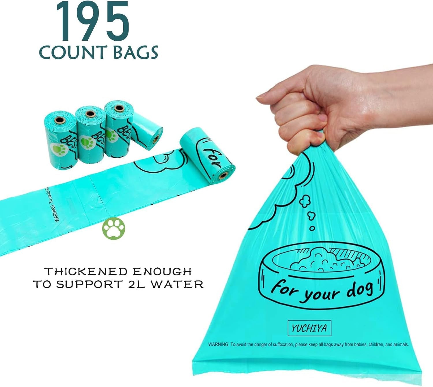 Aluminum Dog Poop Bags Holder with Carabiner Metal Pet Waste Bags Dispenser with Hook and Loop Fastener and Elastic Cord to Carry Used Bags (Olive Green)