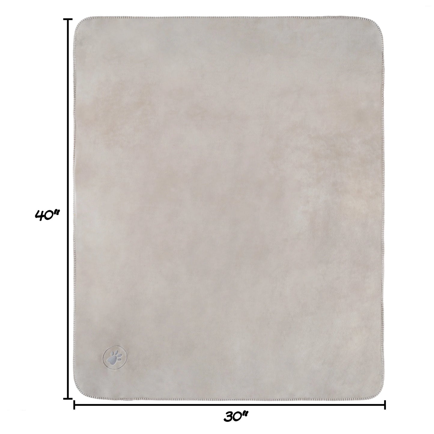 30X40-Inch Reversible Sherpa Fleece Waterproof Dog Blanket (Tan)