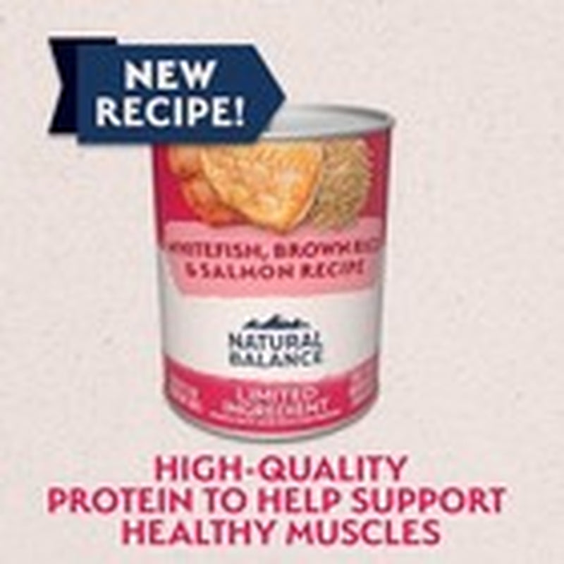 Natural Balance Limited Ingredient Adult Wet Canned Dog Food with Healthy Gra...