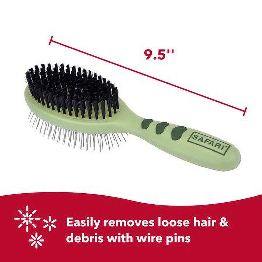 Safari Dog Pin and Bristle Combo Brush, Large