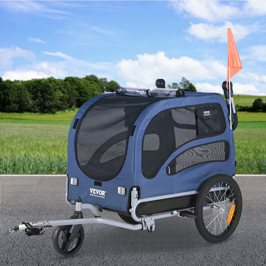 Pet Bicycle Trailer and Stroller, Water Resistant Bike Carrier Dogs and Cats