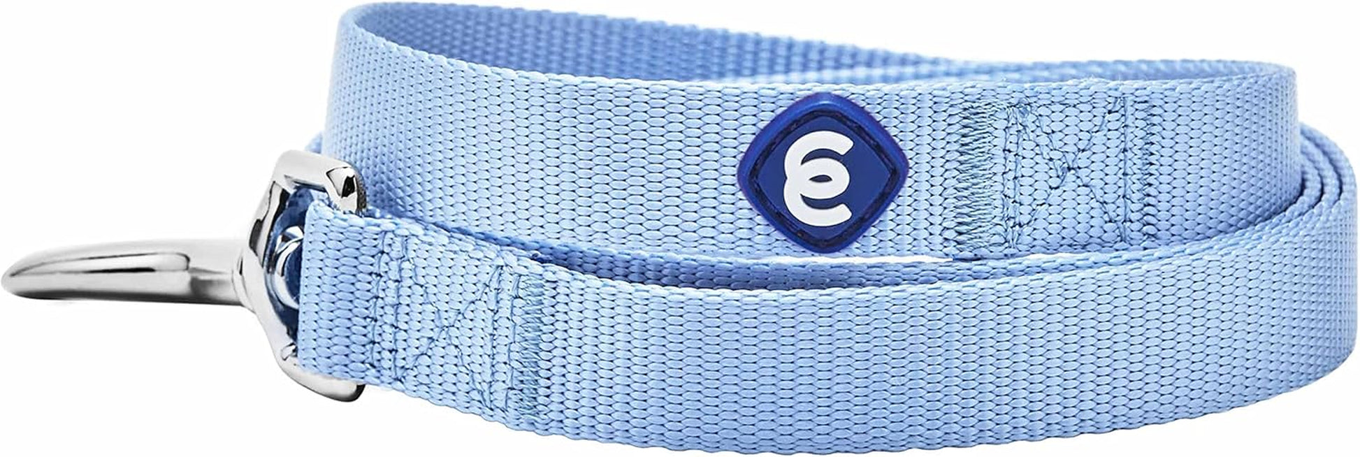 Essentials Chambray Blue Dog Leash for Medium - 5' * 3/4" Dogs | Heavy Duty Nylon Lead | Lightweight Puppy & Cat Leash for Walking & Training