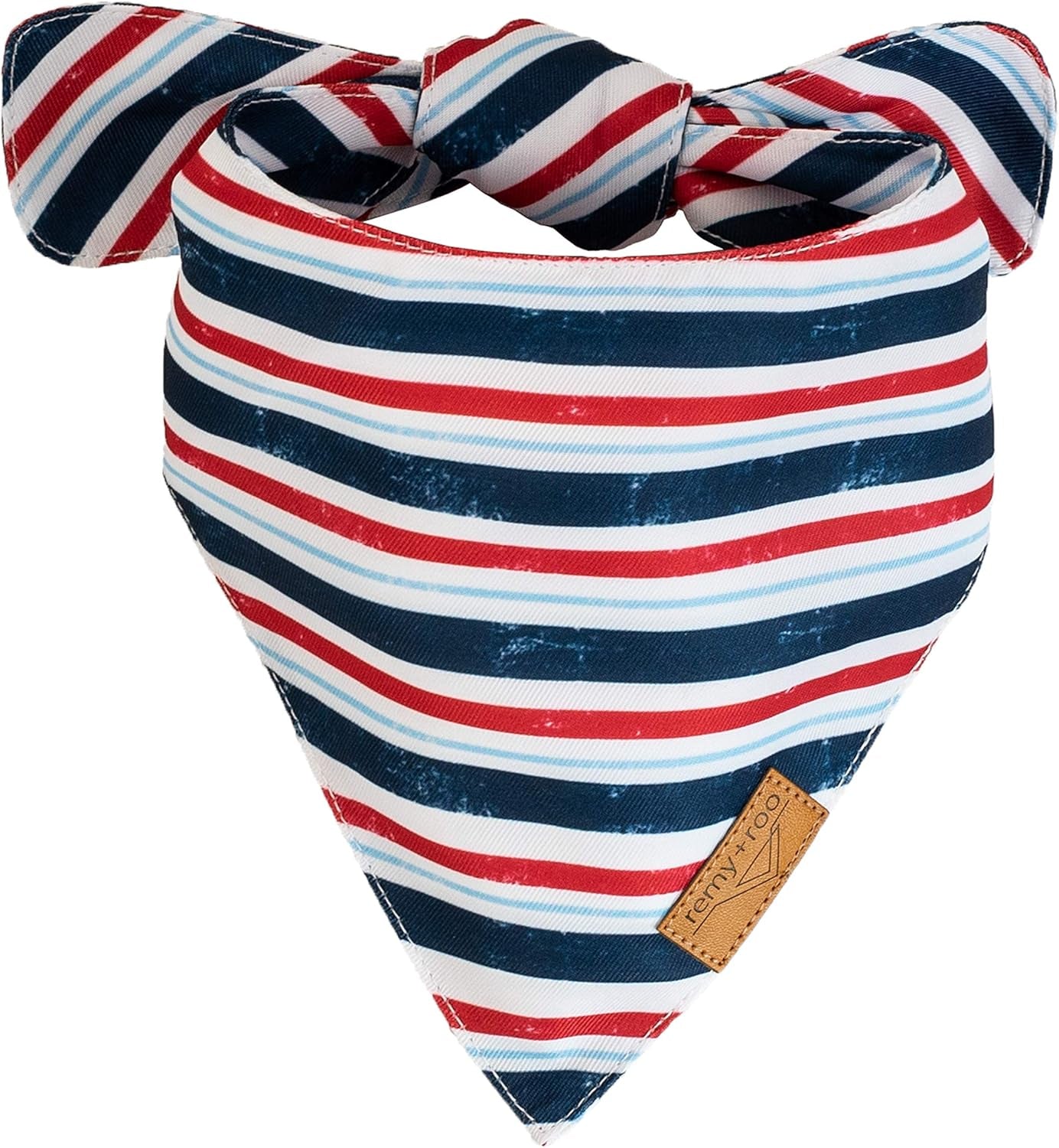 Dog Bandanas - 2 Pack | Stars+Stripes Set | Premium Durable Fabric | Unique Shape | Adjustable Fit | Multiple Sizes Offered | (Small)