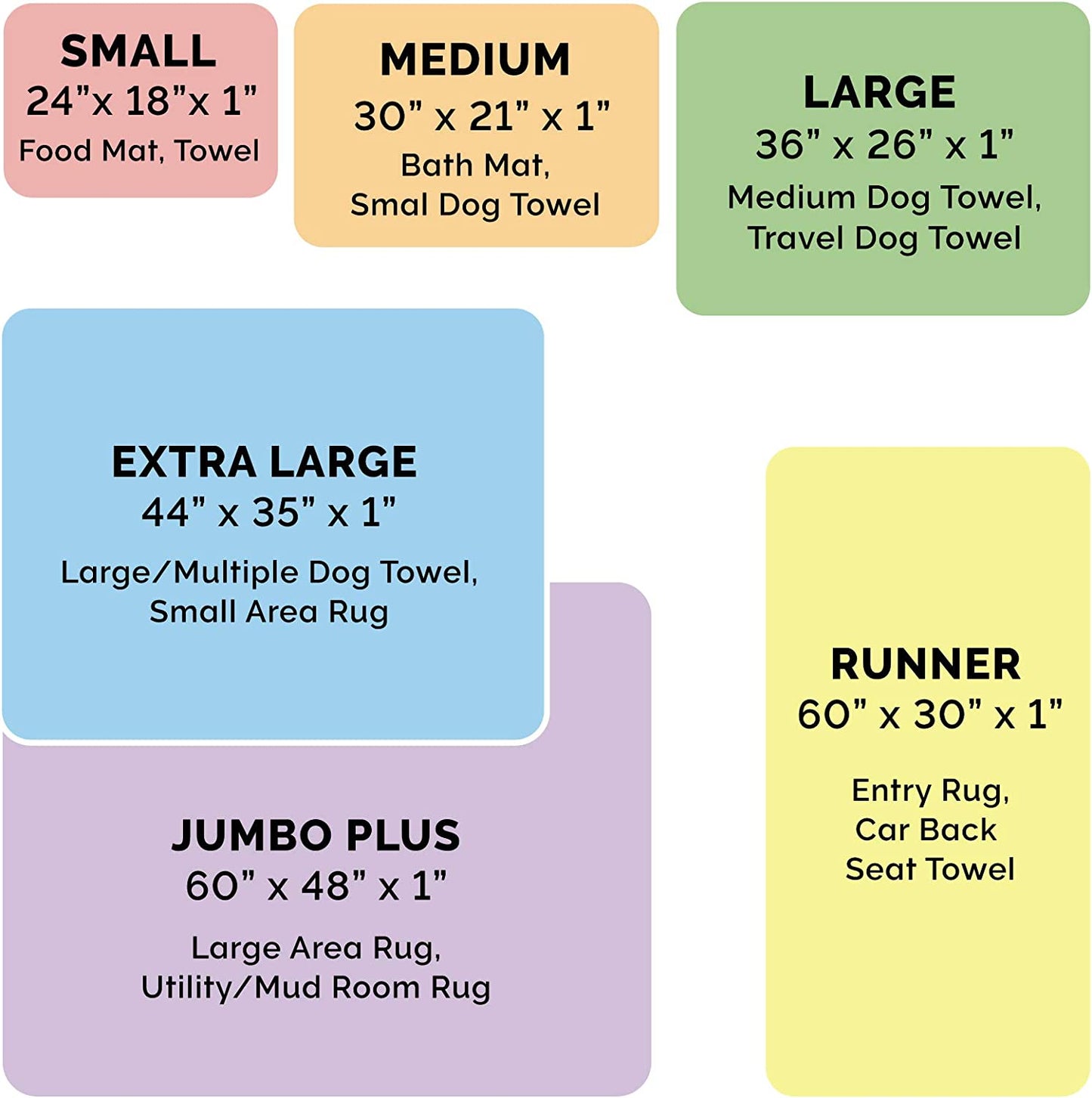 30" X 21" Highly Absorbent Dog Door Mat for Muddy Paws, 100% Washable, Perfect for Entryway, Kitchen, & Bathroom Use - Chenille Shammy Rug - Mud (Brown), Medium