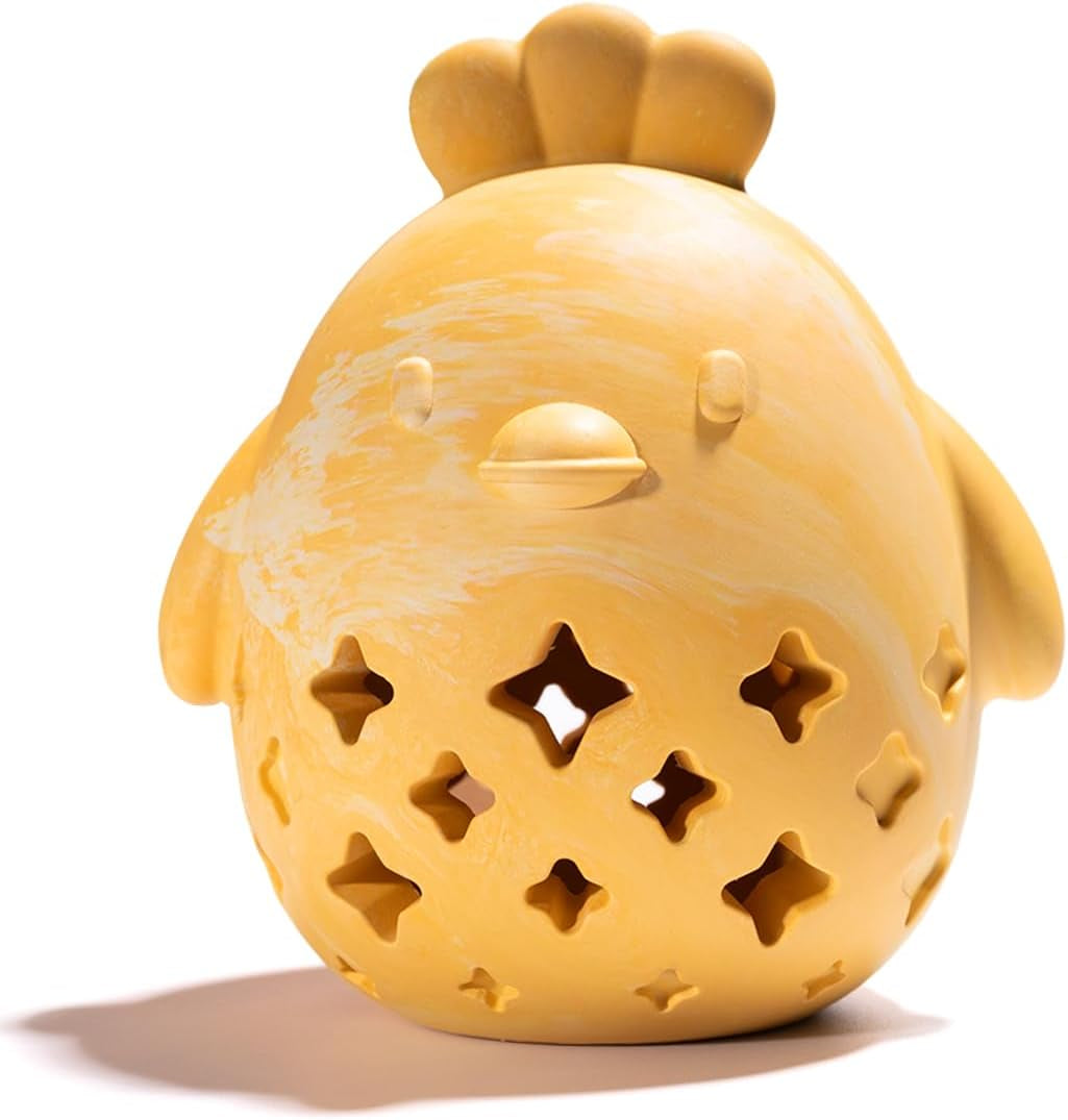 Stuffed Dog Toy Treat Dispenser Dog Toy Puzzle Rubber Chew Toys Treat Food Dispensing Toys for Teeth Cleaning Ball Interactive Enrichment Toys for Puppy, Small, Medium, Large Breeds