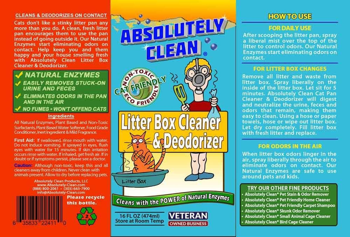 Litter Box Cleaner and Deodorizer, Eliminate Odors Quickly, Neutralizes Urine and Feces Odors in the Air and the Box, Make Litter Last Longer