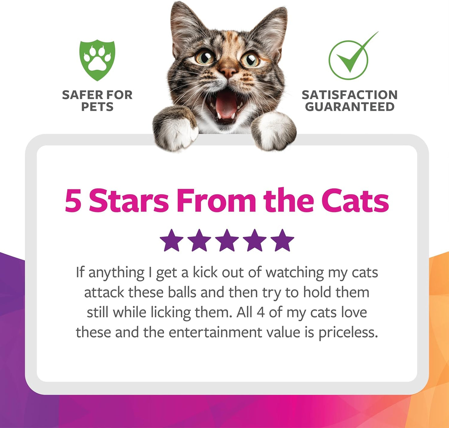 Catnip Toy, Compressed Catnip Ball for Indoor Cats & Kittens, Encourages Play with Less Mess, Cat Toy for All Ages, 5-Pack