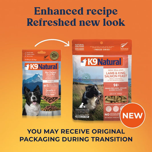 - Grain Free Freeze Dried Dog Food Topper - Lamb & Salmon, 3.5Oz