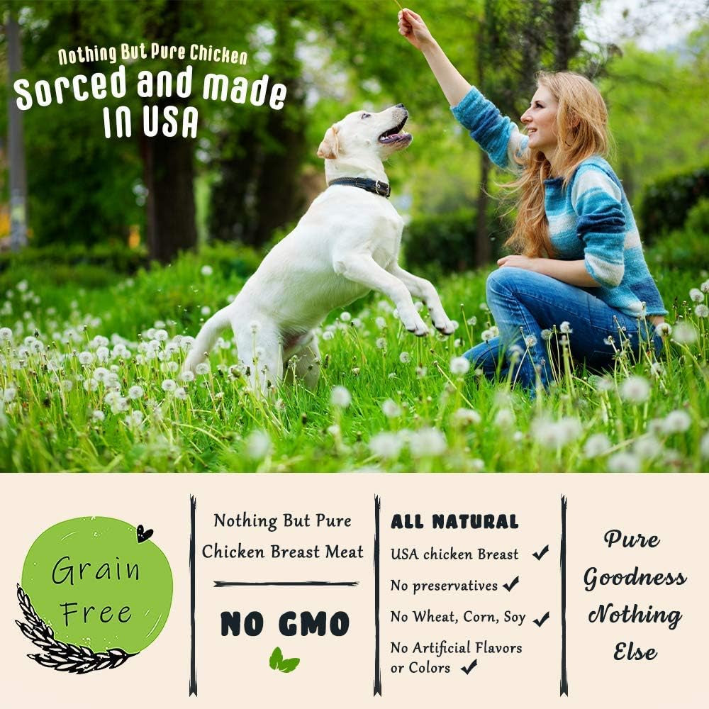 Chicken Jerky Dog Treats Made in USA All Natural (2 LB)